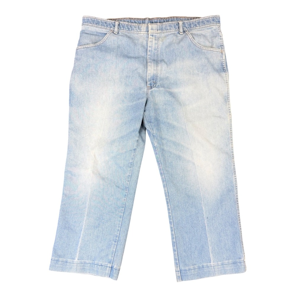Wrangler Mens Regular Fit Light Wash Denim Jeans 42x29 Blue 85498LB